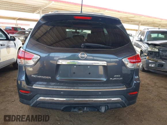 2014 Nissan Pathfinder S with VIN 5N1AR2MM1EC615158, listed as a IAAI auction lot 42403729 with 126,680 mi miles and . Bid and sale history available at DreamBid. Image 16.