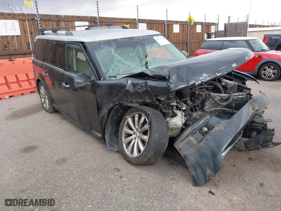 2013 Ford Flex Limited w/EcoBoost with VIN 2FMHK6DT6DBD18919, listed as a IAAI auction lot 40777566 with 166,688 mi miles. Bid and sale history available at carsss.com. Image 1.