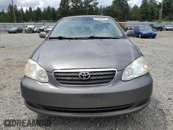 2005 Toyota Corolla CE with VIN 1NXBR32EX5Z407487, listed as a Copart auction lot 61650235 with 233,561 mi miles and Salvage title. Bid and sale history available at DreamBid. Image 5.