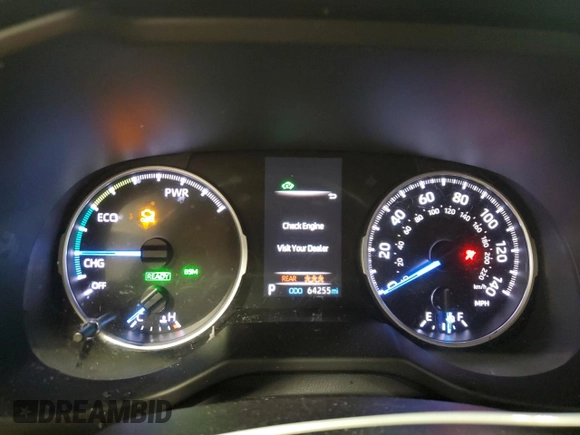2019 Toyota RAV4 Hybrid XLE with VIN 2T3RWRFV1KW016526, listed as a Copart auction lot 61466435 with 64,255 mi miles and Salvage title. Bid and sale history available at DreamBid. Image 9.