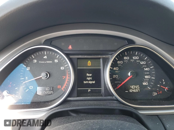 2013 Audi Q7 3.0T Premium Plus with VIN WA1LGAFE1DD010904, listed as a Copart auction lot 49454435 with 104,697 mi miles and Salvage Title. Bid and sale history available at carsss.com. Image 9.