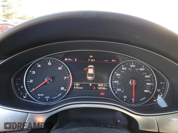 2017 Audi A6 Premium Plus with VIN WAUG8AFCXHN047689, listed as a Copart auction lot 43211325 with 130,169 mi miles and Salvage Title. Bid and sale history available at carsss.com. Image 9.
