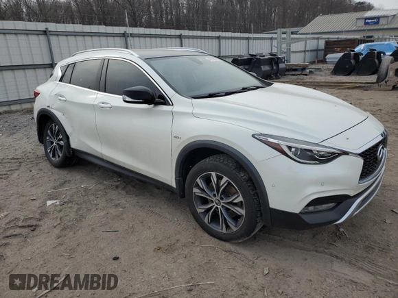 2017 Infiniti QX30 Premium with VIN SJKCH5CR3HA031792, listed as a Copart auction lot 46132175 with 101,870 mi miles and Salvage title. Bid and sale history available at DreamBid. Image 4.