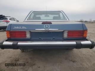 1983 Mercedes-Benz 380 SL with VIN WDBBA45A8DB028409, listed as a Copart auction lot 82230614 with 170,822 mi miles and Salvage Title. Bid and sale history available at DreamBid. Image 6.