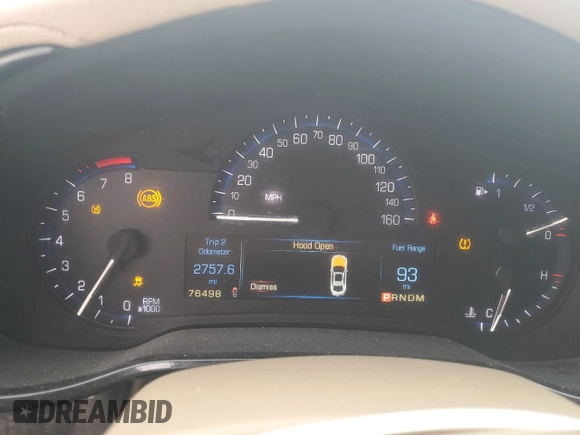 2015 Cadillac CTS Luxury RWD with VIN 1G6AR5SX0F0133791, listed as a Copart auction lot 78243084 with 76,498 mi miles and Salvage Title. Bid and sale history available at DreamBid. Image 9.