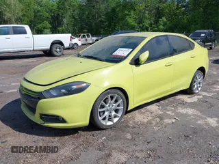 2013 Dodge Dart SXT with VIN 1C3CDFBH3DD133443, listed as a IAAI auction lot 42015225 with 56,867 mi miles. Bid and sale history available at carsss.com. Image 2.