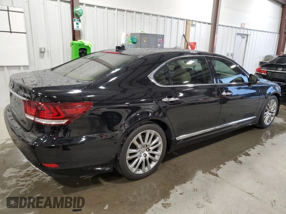 2014 Lexus LS 460 L with VIN JTHGL1EF6E5051262, listed as a Copart auction lot 79604764 with 63,965 mi miles and Salvage Title. Bid and sale history available at DreamBid. Image 3.