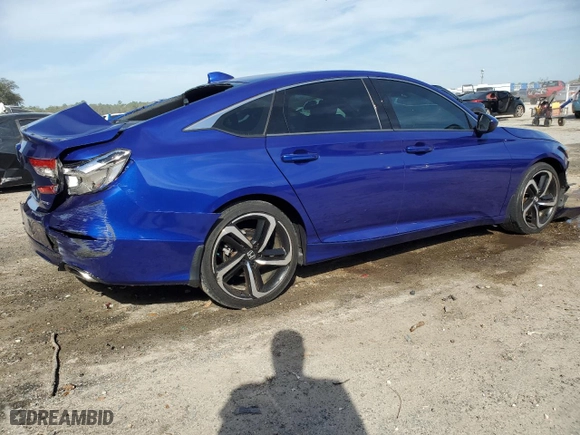 2020 Honda Accord Sedan Sport with VIN 1HGCV1F32LA087907, listed as a Copart auction lot 49110205 with 34,255 mi miles and Non Repairable. Bid and sale history available at carsss.com. Image 3.