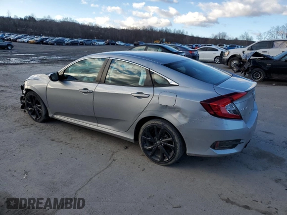 2019 Honda Civic Sport with VIN 2HGFC2F83KH590205, listed as a Copart auction lot 50060315 with 70,167 mi miles and Salvage Title. Bid and sale history available at DreamBid. Image 2.