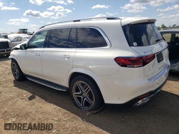 2022 Mercedes-Benz GLS 450 with VIN 4JGFF5KE5NA596444, listed as a Copart auction lot 66557944 with 24,797 mi miles and Salvage Title. Bid and sale history available at DreamBid. Image 2.