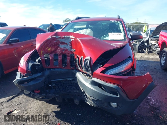 2014 Jeep Cherokee Trailhawk with VIN 1C4PJMBS0EW257133, listed as a IAAI auction lot 41446095 with 82,285 mi miles and . Bid and sale history available at DreamBid. Image 12.