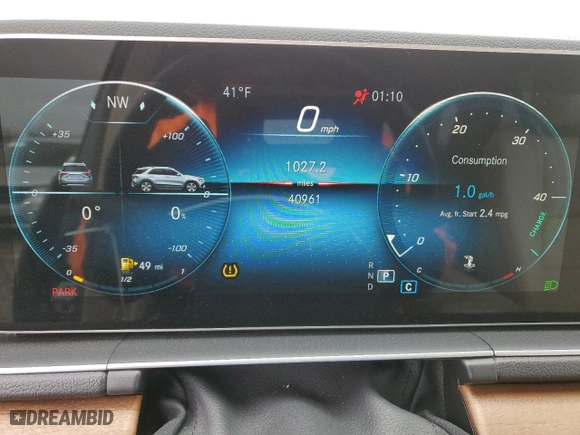 2021 Mercedes-Benz GLE with VIN 4JGFB4KB3MA491895, listed as a Copart auction lot 47583265 with 40,961 mi miles and Non Repairable. Bid and sale history available at carsss.com. Image 9.