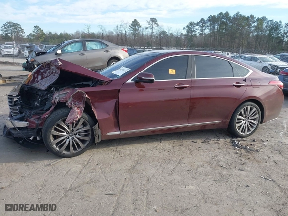 2015 Hyundai Genesis 5.0L with VIN KMHGN4JF4FU066994, listed as a IAAI auction lot 41208728 with 1 mi miles. Bid and sale history available at carsss.com. Image 13.
