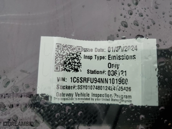 2022 Ram 1500 TRX with VIN 1C6SRFU94NN101960, listed as a Copart auction lot 84445574 with 0 mi miles and Salvage Title. Bid and sale history available at carsss.com. Image 13.