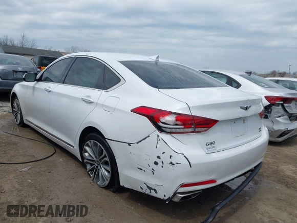 2017 Genesis G80 3.8L с VIN KMHGN4JE5HU183025, выставлен на аукционе IAAI как лот 42048920 с пробегом 90 073 миль миль и . История ставок и продаж доступна на DreamBid. Изображение 3.