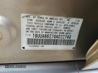 2004 Acura TL with VIN 19UUA66274A022749, listed as a Copart auction lot 48328425 with 164,501 mi miles and Non Repairable. Bid and sale history available at carsss.com. Image 13.