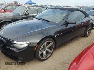 2008 BMW 6 Series 650i with VIN WBAEB53548CX61755, listed as a Copart auction lot 75056964 with 0 mi miles and Salvage Title. Bid and sale history available at carsss.com. Image 1.