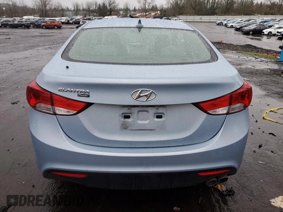 2013 Hyundai Elantra Coupe GS PZEV with VIN KMHDH6AE1DU003717, listed as a Copart auction lot 85596674 with 71,453 mi miles and Salvage Title. Bid and sale history available at carsss.com. Image 6.