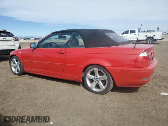 2004 BMW 3 Series 325Ci with VIN WBABW334X4PL26650, listed as a Copart auction lot 48578705 with 103,712 mi miles and Clean Title. Bid and sale history available at carsss.com. Image 2.