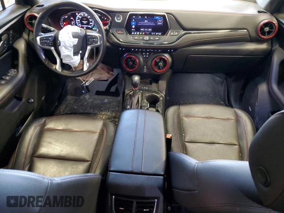 2019 Chevrolet Blazer RS with VIN 3GNKBJRS1KS662752, listed as a Copart auction lot 53801715 with 32,239 mi miles and Salvage Title. Bid and sale history available at DreamBid. Image 8.