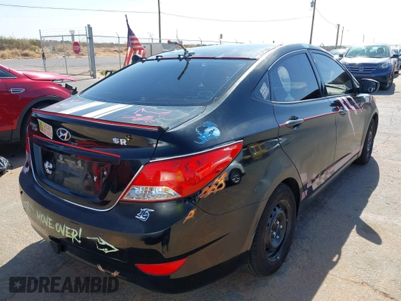 2014 Hyundai Accent GLS with VIN KMHCT4AE2EU749061, listed as a IAAI auction lot 42017566 with 93,929 mi miles. Bid and sale history available at carsss.com. Image 4.