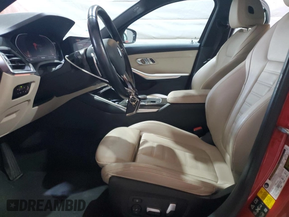 2021 BMW 3 Series 330i xDrive with VIN 3MW5R7J06M8C13028, listed as a Copart auction lot 62850925 with 47,968 mi miles and Salvage title. Bid and sale history available at DreamBid. Image 7.