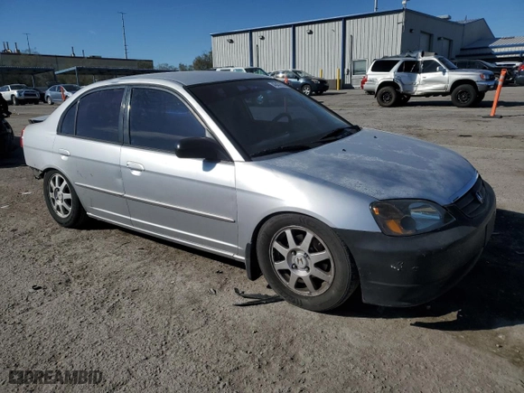 2003 Honda Civic LX with VIN 2HGES16693H582618, listed as a Copart auction lot 46436335 with 182,405 mi miles and Salvage Title. Bid and sale history available at carsss.com. Image 4.