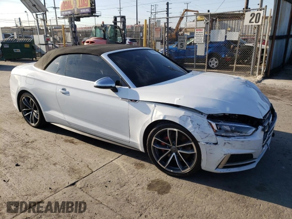 2018 Audi S5 Premium Plus z VIN WAUY4GF59JN004438, wystawiony jako Copart lot #45324915 z przebiegiem 24 970 mil mil oraz Szkody całkowita. Historia ofert i sprzedaży dostępna na DreamBid. Obrazek 4.