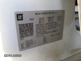 2019 Cadillac XT5 Luxury FWD with VIN 1GYKNCRS7KZ208627, listed as a Copart auction lot 46835185 with 56,789 mi miles and Salvage Title. Bid and sale history available at DreamBid. Image 14.