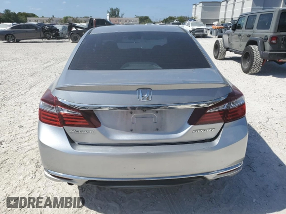2017 Honda Accord Sedan Sport with VIN 1HGCR2F55HA068366, listed as a Copart auction lot 54706815 with 78,827 mi miles and Salvage Title. Bid and sale history available at carsss.com. Image 6.