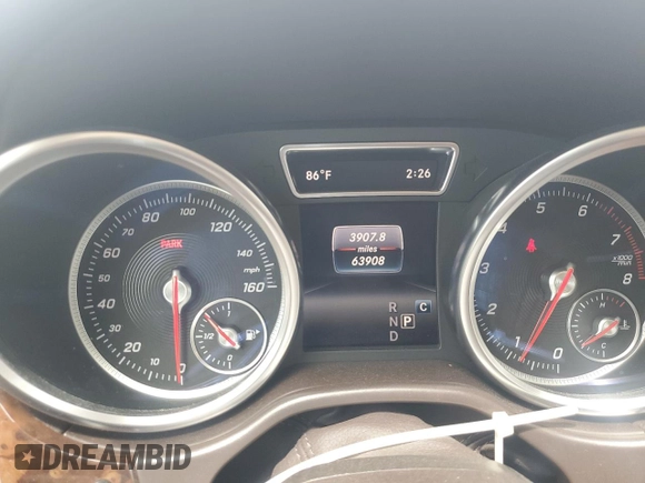 2018 Mercedes-Benz GLS 450 with VIN 4JGDF6EE1JB004454, listed as a Copart auction lot 54154265 with 63,908 mi miles and Salvage Title. Bid and sale history available at DreamBid. Image 9.
