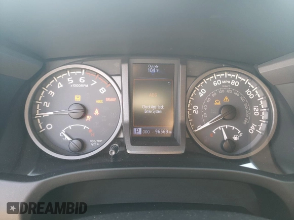 2019 Toyota Tacoma SR5 with VIN 3TMAZ5CN5KM104594, listed as a Copart auction lot 62704195 with 96,569 mi miles and Clean title. Bid and sale history available at DreamBid. Image 9.