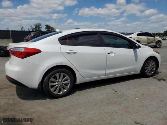 2014 Kia Forte LX with VIN KNAFX4A62E5204645, listed as a Copart auction lot 53580465 with 50,576 mi miles and Salvage Title. Bid and sale history available at carsss.com. Image 3.