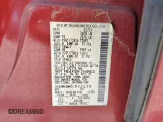 2005 Nissan Xterra SE с VIN 5N1AN08W45C612539, выставлен на аукционе Copart как лот 61632065 с пробегом 186 417 миль миль и Чистый • Clean title. История ставок и продаж доступна на DreamBid. Изображение 13.