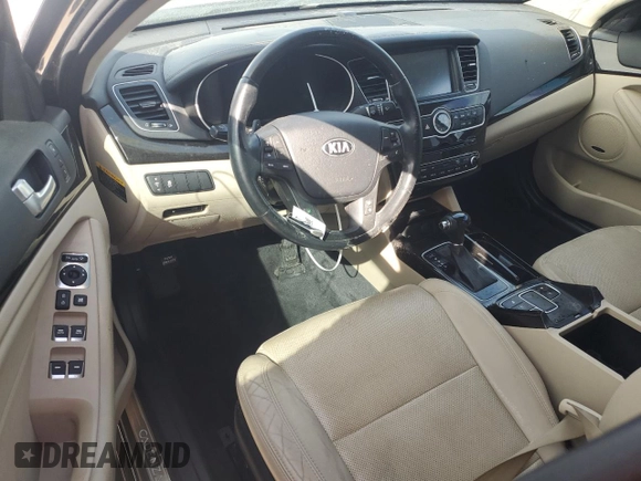 2015 Kia Cadenza Premium with VIN KNALN4D71F5181499, listed as a Copart auction lot 76159924 with 59,659 mi miles and Salvage Title. Bid and sale history available at carsss.com. Image 8.