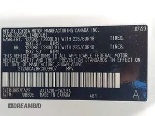 2024 Lexus NX 250 с VIN 2T2ADCAZ8RC009907, выставлен на аукционе IAAI как лот 41412606 с пробегом 14 019 миль миль и . История ставок и продаж доступна на DreamBid. Изображение 9.