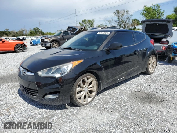 2013 Hyundai Veloster w/Gray Int with VIN KMHTC6AD0DU146529, listed as a Copart auction lot 62612425 with 128,554 mi miles and Clean title. Bid and sale history available at DreamBid. Image 1.