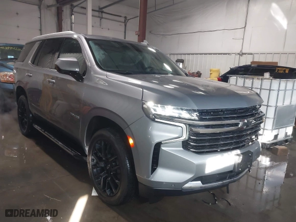 2023 Chevrolet Tahoe LT with VIN 1GNSKNKDXPR504598, listed as a IAAI auction lot 41383754 with 23,033 mi miles. Bid and sale history available at carsss.com. Image 1.