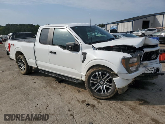 2023 Ford F-150 XL with VIN 1FTEX1EP8PKF69707, listed as a Copart auction lot 53138065 with 18,816 mi miles and Salvage title. Bid and sale history available at DreamBid. Image 4.