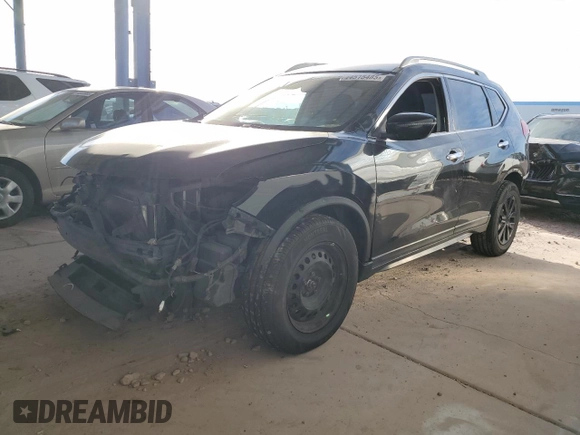 2017 Nissan Rogue SV with VIN KNMAT2MT5HP510648, listed as a Copart auction lot 44515485 with 163,016 mi miles and Salvage title. Bid and sale history available at DreamBid. Image 1.