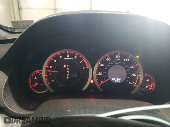 2012 Acura TSX Special Edition with VIN JH4CU2F85CC027433, listed as a Copart auction lot 62903415 with 221,561 mi miles and Salvage title. Bid and sale history available at DreamBid. Image 9.