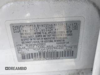 2018 Nissan Sentra S with VIN 3N1AB7AP6JY232812, listed as a IAAI auction lot 42088733 with 210,861 mi miles and . Bid and sale history available at DreamBid. Image 9.