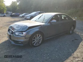 2014 Audi A4 Premium Plus with VIN WAUHFAFL1EN031287, listed as a Copart auction lot 71425004 with 162,465 mi miles and Salvage title. Bid and sale history available at DreamBid. Image 1.