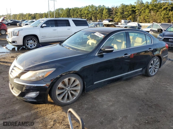 2014 Hyundai Genesis 5.0L R-Spec with VIN KMHGC4DH6EU260413, listed as a Copart auction lot 81470644 with 57,033 mi miles and Salvage Title. Bid and sale history available at carsss.com. Image 1.