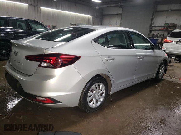 2019 Hyundai Elantra SE with VIN 5NPD74LF7KH497820, listed as a Copart auction lot 52046905 with 217,706 mi miles and Clean Title. Bid and sale history available at DreamBid. Image 3.