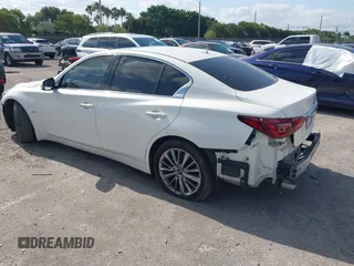 2020 Infiniti Q50 Luxe with VIN JN1EV7AP6LM201462, listed as a IAAI auction lot 42090939 with 50,633 mi miles and . Bid and sale history available at DreamBid. Image 3.