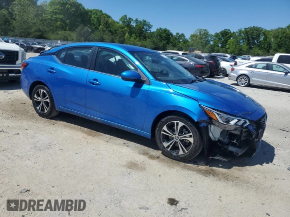 2023 Nissan Sentra SV with VIN 3N1AB8CV1PY264156, listed as a Copart auction lot 53453585 with 47,567 mi miles and Salvage Title. Bid and sale history available at DreamBid. Image 4.