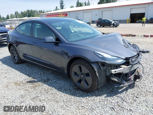 2023 Tesla Model 3 with VIN 5YJ3E1EA6PF664045, listed as a IAAI auction lot 42561039 with 18,708 mi miles and . Bid and sale history available at DreamBid. Image 1.