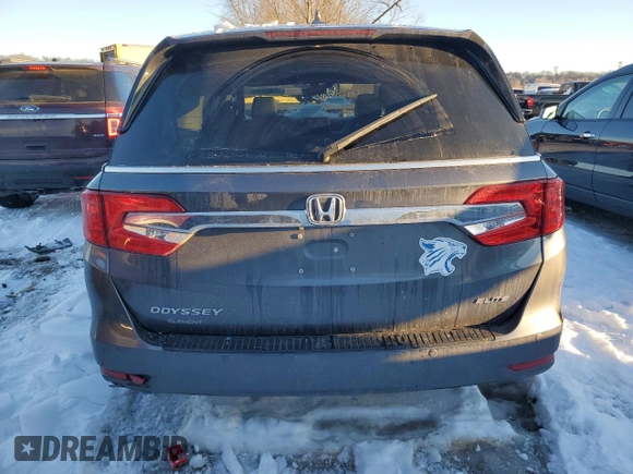 2019 Honda Odyssey Elite with VIN 5FNRL6H93KB114051, listed as a Copart auction lot 41636175 with 86,853 mi miles and Salvage Title. Bid and sale history available at DreamBid. Image 6.