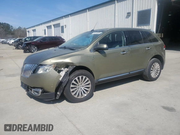 2013 Lincoln MKX with VIN 2LMDJ6JK9DBL42035, listed as a Copart auction lot 49130085 with 166,551 mi miles and Salvage Title. Bid and sale history available at carsss.com. Image 1.